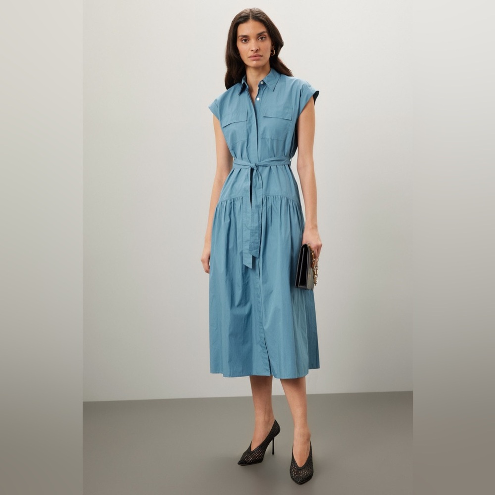 10 Crosby Derek Lam Sky Blue Midi Dress
